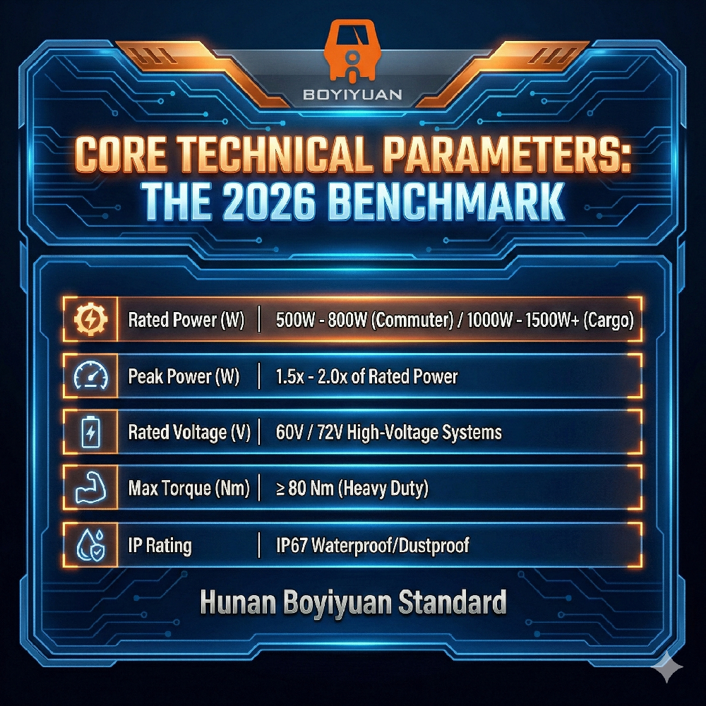 Ultimate 2026 Electric Tricycle Motor Selection Guide: The Boyiyuan Standard